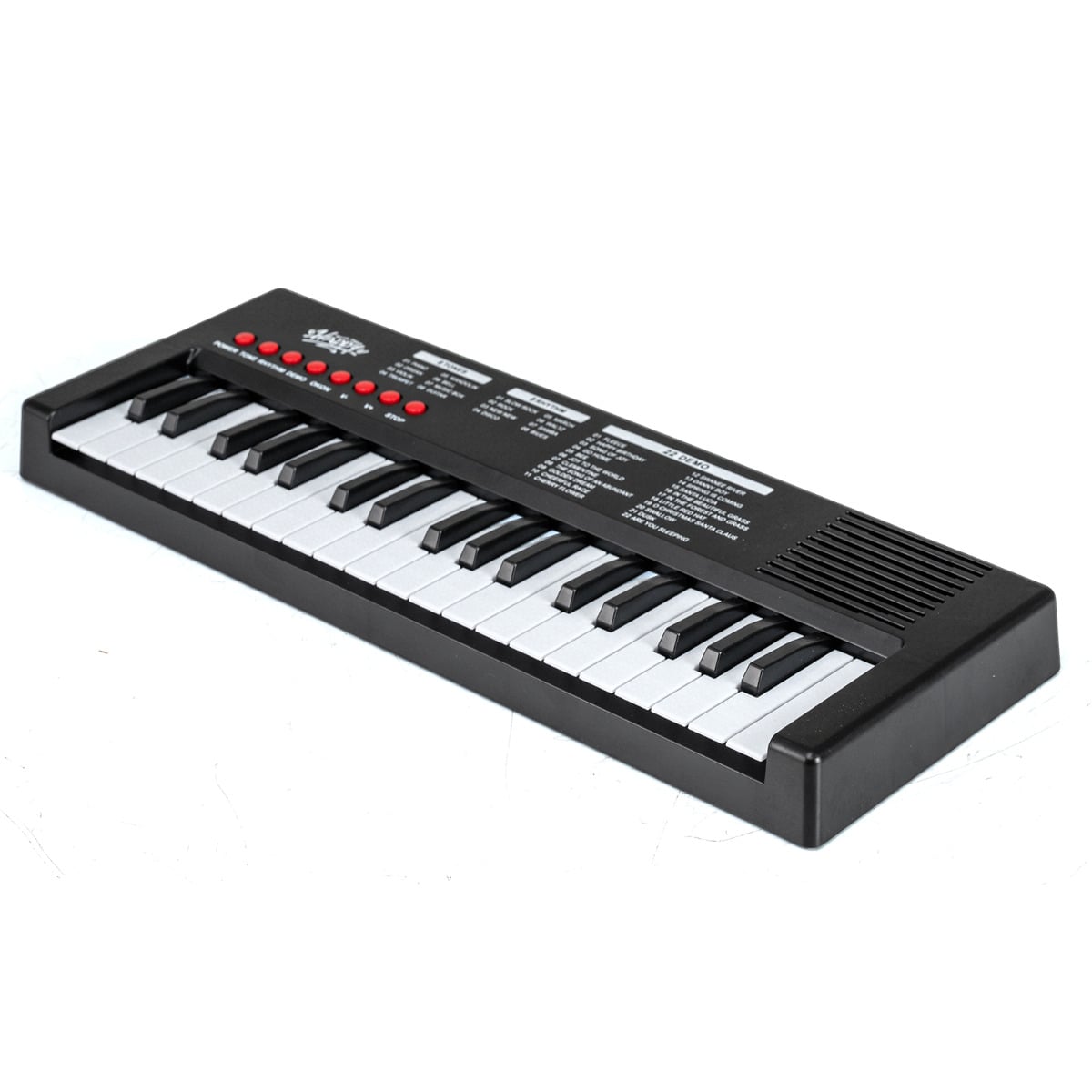37 Keys Kids Piano Keyboard with Microphone Portable Electric Piano for Toddlers-Black