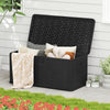 380L Large Waterproof Storage Deck Box for Garden Tools-Black