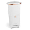 38L Kitchen Trash Can Sorting Garbage Bin with Lids 2 Detachable Buckets-White