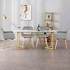 2 Pieces Retro Styled Velvet Chairs-Grey