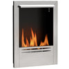 HOMCOM Stainless Steel Ethanol Fireplace Insert, Bioethanol Fire, Indoor Ethanol Burner with 0.9 Litres Volume, Cover Lid, Burns for Up to 3.3 Hours, 48 x 59 cm, Silver
