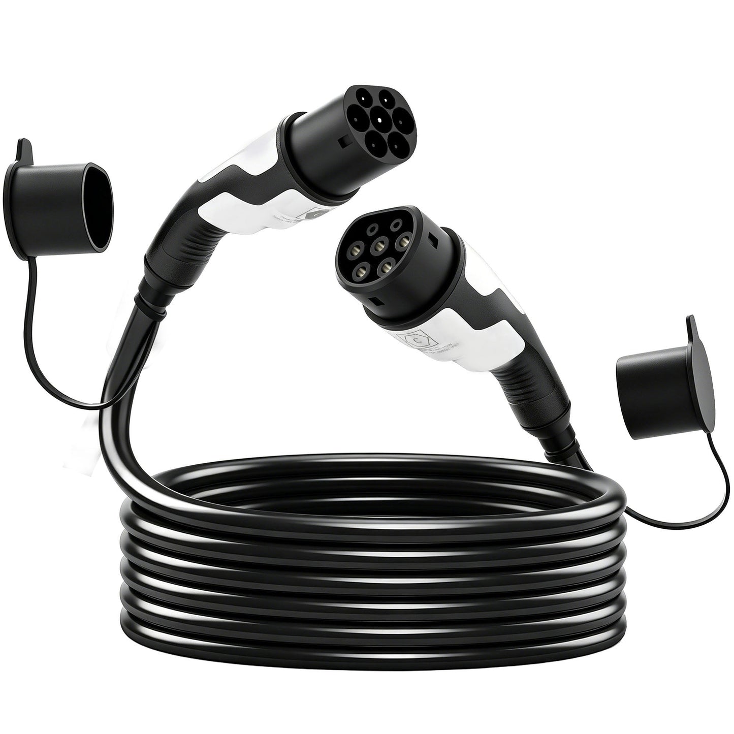 HOMCOM Type 2 EV Charging Cable, 22kW, 32A, Mode 3, 3-Phase, 10m Type 2 to Type 2 EV Extension Cable for EVs, PHEVs