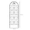 Outsunny Set of 2 Garden Trellis, Metal Fence Panels for Climbing Outdoor Plants, Flowers, 150 x 50cm
