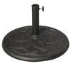 Outsunny 19KG Resin Umbrella Base Garden Parasol Base Stand Round Sun Shade Holder Suitable For Pole Between Î¦38mm to Î¦48mm