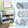 ZONEKIZ Kids Storage Rack, with Nine Removable Baskets, for Nursery, Bedroom, Playroom - Grey