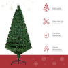 HOMCOM 5FT Pre-Lit Fibre Optic Artificial Christmas Tree Holiday Xmas Decor with Tree Topper Multi-Colour