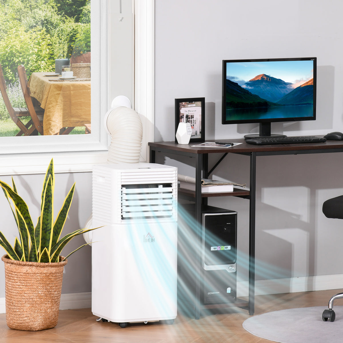 HOMCOM 9000 BTU Portable Air Conditioner in White