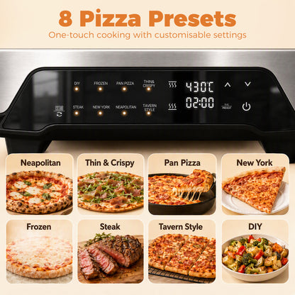 HOMCOM Electric Pizza Oven in Grey