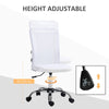 Vinsetto Computer Desk Chair, Mesh Office Chair with Adjustable Height and Swivel Wheels, Armless Study Chair, White