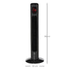 HOMCOM 38'' Freestanding Tower Fan, 3 Speed 3 Mode, 12h Timer, 70 Degree Oscillation, LED Panel, 5M Remote Controller, Dark Grey