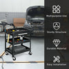 3-Tray Rolling Utility Cart Tool Organiser Trolley