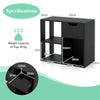 3-Cube Wooden Storage Shelf with Drawer-Black
