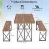 3 Pieces Outdoor Acacia Wood Dining Set with 4.5 cm Umbrella Hole
