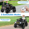 12V Kids Ride on Truck Battery Powered Car with Parental Remote-Black