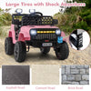 12V Kids Ride on Truck Battery Powered Car with Parental Remote-Pink