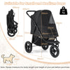 3-Wheel Pet Stroller for Small and Medium Dogs with All-Terrain Wheels-Black
