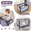 3 in 1 Baby Activity Center Foldable Pack and Play with Diaper Changing Table-Grey