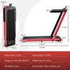 2.25 HP Foldable Treadmill 3 in 1 Walking Pad Under Desk Treadmill-Red