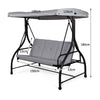 3 Seater Garden Swing Chair with Adjustable Canopy and Cushions-Grey