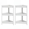 3-Tier Corner Shower Caddy 2-Pack Bathroom Standing Shelf with Detachable Design-White