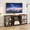 3-tier Entertainment Center with Power Outlets-Rustic Brown