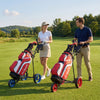 3 Wheel Folding Golf Push Cart with Adjustable Height Handle and Foot Brake-Blue