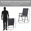 Outsunny Set of Six Folding Garden Chairs - Black