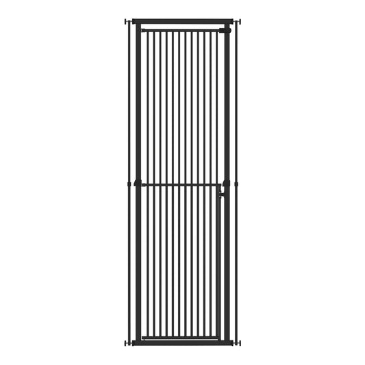 PawHut Extra Tall Pet Gate, Baby Gate w/ 112-200cm Adjustable Height, Two-Way Open, No-Drill, Fits 76-80cm & 81-85cm Door Black