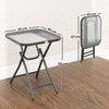 Outsunny Foldable Garden Table Square Folding Table for Patio Garden 45 x 45 x 50Hcm Black