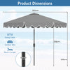 3m Patio Umbrella with Push Button Tilt and Crank-Grey