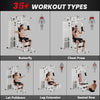 HOMCOM Multifunction Home Gym Weight Training Workout Station Fitness Strength Machine, White