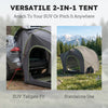 Outsunny Car Tent with 2.35m Stand-Up Height, 3000mm Waterproof Tailgate Tent with Mesh Windows for Family Camping Travelling