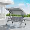 Outsunny Three-Seater Garden Swing Seat - Light Grey