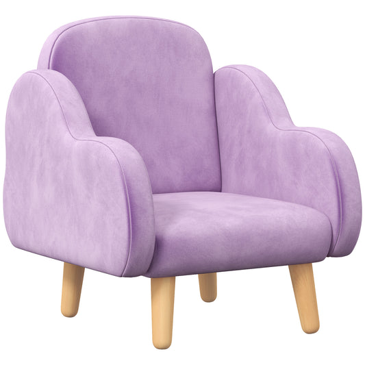 ZONEKIZ Kids Armchair Toddler Sofa Children Chair in Purple