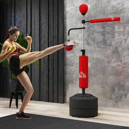 HOMCOM 4-in-1 Boxing Punching Bag in Red