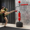 HOMCOM 4-in-1 Boxing Punching Bag, Freestanding with 2 Speed Bals, 360 Reflex Bar, 160-230cm Adjustable Height, Red