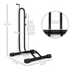 SPORTNOW Vertical and Horizontal Bike Rack Bicycle, Storage Stand with Adjustable Hooks, for 24