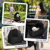 PawHut Dog Stroller, 3 in 1 Foldable Pet Stroller for Small Puppy Cat with Detachable Travel Carrier, Storage Basket, Black