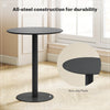 HOMCOM Dining Table, Round Kitchen Table with Steel Base for Living Room, Dining Room, 60 x 60 x 72cm, Black