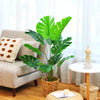 4 FT Artificial Monstera Plant with 10 Leaves in Pot for Indoor Outdoor Decor