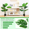 4 FT Artificial Monstera Plant with 10 Leaves in Pot for Indoor Outdoor Decor