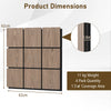 4 Pack Acoustic Panels for Walls 62 x 62 cm Sound Absorbing Panel-Natural