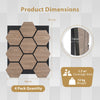 4 Pack Acoustic Panels for Walls 81 x 66 cm Sound Absorbing Panel-Natural