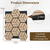 4 Pack Acoustic Panels for Walls Sound Absorbing Panel with 9 Hexagonal Wooden Boards-Natural