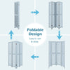 165cm 4-Panel Wooden Room Divider with Carved Cutout Pattern and Solid Wood Frame-4-Panel