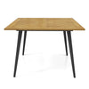 4-Person Acacia Wood Patio Table with Metal Legs