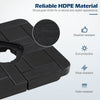 4-Piece 84 kg Heavy Duty Cantilever Offset Patio Umbrella Base-Black
