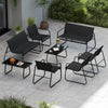 4 Piece Outdoor Furniture Set Patio Metal Conversation Chair Coffee Table