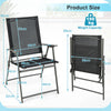 4 Piece Patio Folding Dining Chair Set for Garden Backyard-Black