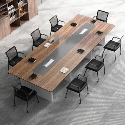 4 Pieces Office Guest Chairs on Wheels-Black